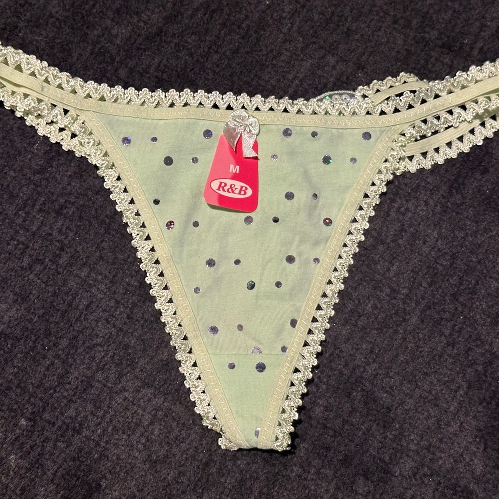 Sea foam Green R&B woman’s Panties butterfly themed back